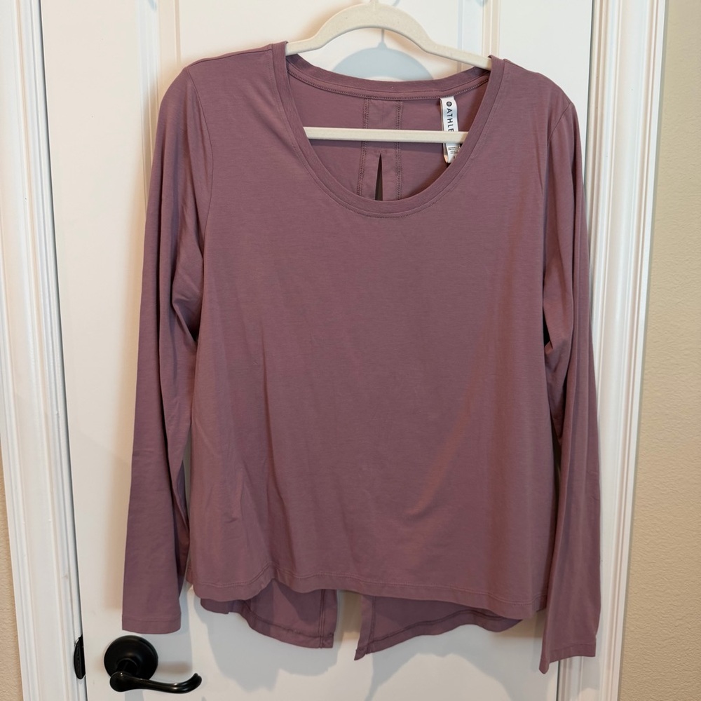 Athleta Keyhole Long Sleeve Top
